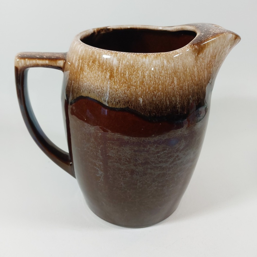 Vintage Kathy Kale Large 3 Quart Brown Drip Pottery Pitcher